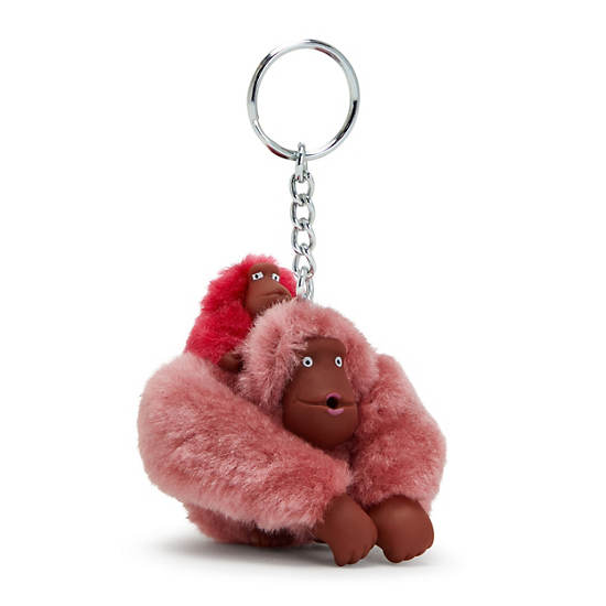 Kipling Mom And Baby Sven Monkey Keychain Accessoires Rood | BE 1950BE